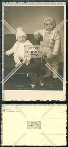 Foto AK Studiofoto Kinder mit Spielzeug Bonn am Rhein 1930