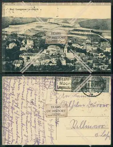 AK  Langenschwalbach Bad Schwalbach Hessen Panorama vom Ort mit Kirche 1922 gel