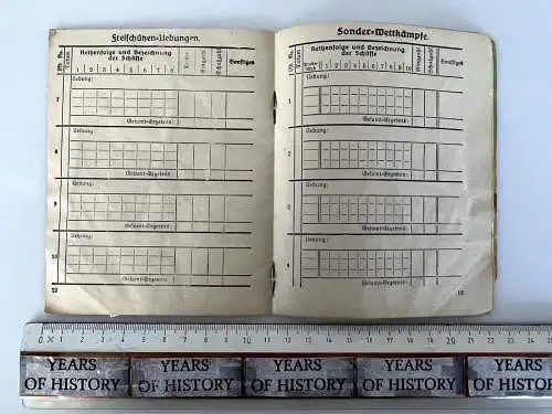 Schießbuch Mitgliedsbuch 1933 Gustav Landwehr Herford Schützenverein