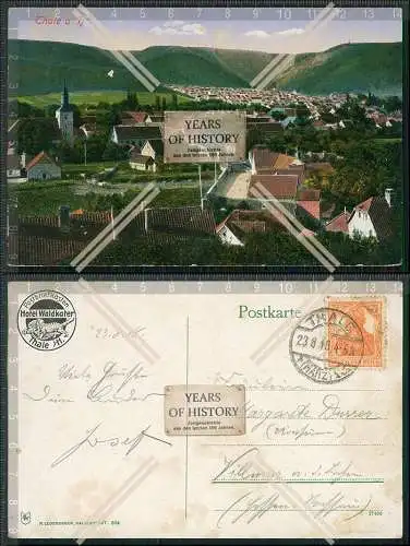 AK Thale im Harz Rückseite Werbung Postbriefkasten Hotel Waldkater 1918 gel.  