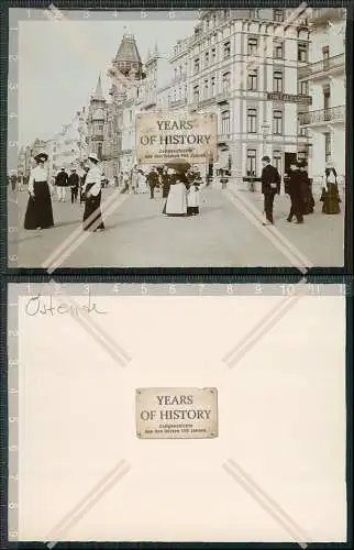 Foto Oostende Ostende Westflandern La Digue Promenade feine Damen Herren 1898