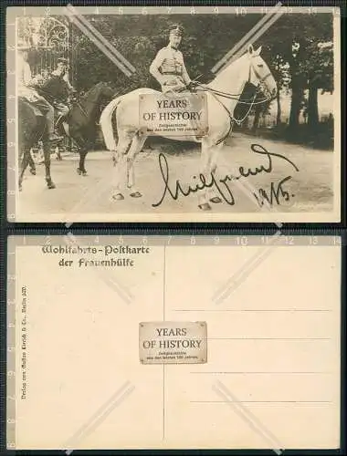 AK Ansichtskarte Postkarte Kronprinz Wilhelm von Preußen auf Pferd 1915