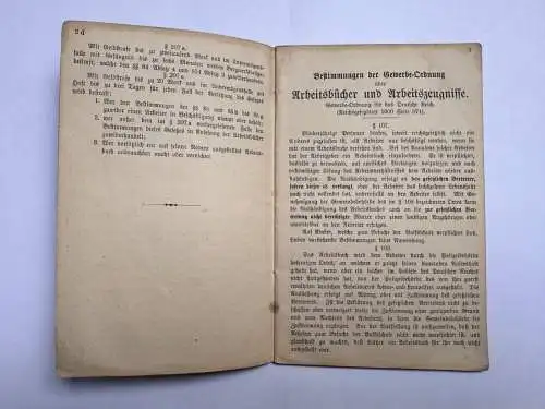 Arbeitsbuch von 1920 - Paul Böhmer Dortmund Aplerbeck - Schlosser in Hörde