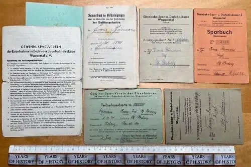 Eisenbahn Dokumente Nachlass aus Wuppertal Barmen 1916-50er Jahre
