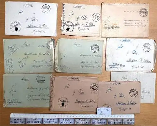 9x Feldpostbrief 02. 1941 FPN 19671 Ln.Rgt.15   H. Pohle aus Blankenfelde Mahlow