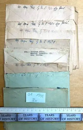 8x Feldpostbrief 01. 1941 FPN 19671 Ln.Rgt.15   H. Pohle aus Blankenfelde Mahlow