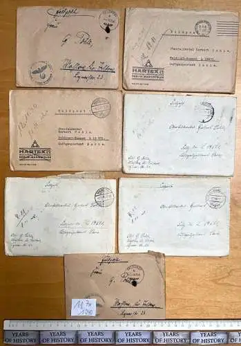 7x Feldpostbrief 11. 1940 FPN 19671 Ln.Rgt.15   H. Pohle aus Blankenfelde Mahlow