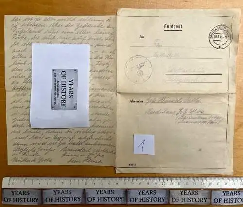 Feldpostbrief 1943 Ers Btl. Bartenstein H. Vatter Weilbach Flörsheim Oberursel 1