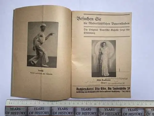 10. Heft Programm Mai 1939 Das Familien Löwenhof Variete Hannover Luisenstraße 5