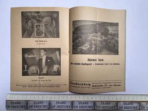 10. Heft Programm Mai 1939 Das Familien Löwenhof Variete Hannover Luisenstraße 5