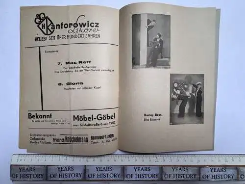 10. Heft Programm Mai 1939 Das Familien Löwenhof Variete Hannover Luisenstraße 5