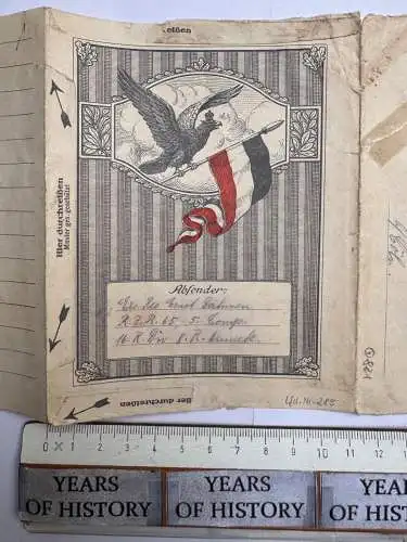 1915 Feldpostbrief 16. Reserve-Division Großverband der Preußischen Armee 1. WK