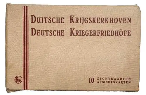 10xAK 1. WK Leporello Deutsche Kriegsfriedhöfe 1914-18 Ern. Thill Verlag Brüssel
