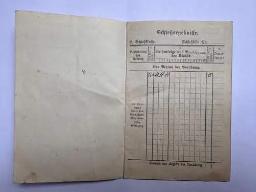 Kleines Schießbuch Max Büchner 1911