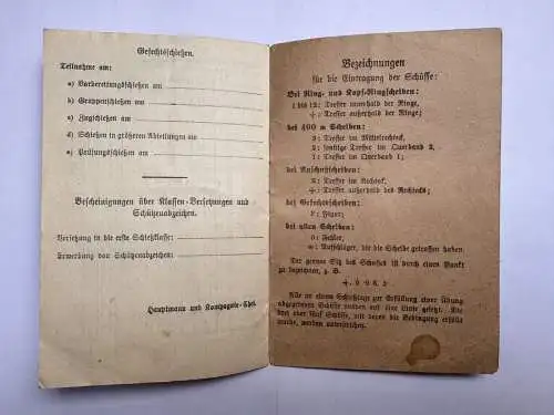 Kleines Schießbuch Max Büchner 1911