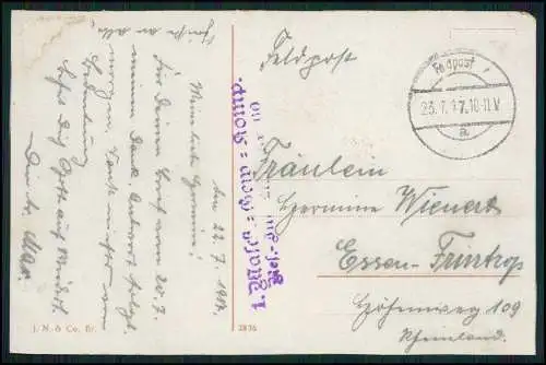 2x AK Kortrijk Courtrai Westflandern La Caserne Kaserne 1917 n. Essen Frintrop