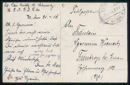 6x AK 1.WK Auf Wiedersehen Soldatenliebe Abschiedsszene 5863 1-6 - Feldpost 1916