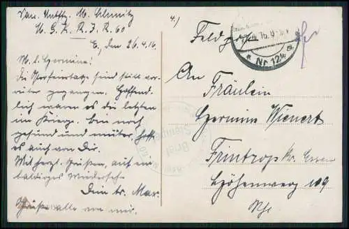 6x AK 1.WK Auf Wiedersehen Soldatenliebe Abschiedsszene 5863 1-6 - Feldpost 1916