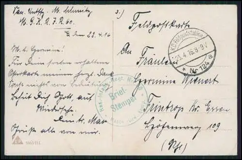 6x AK 1.WK Auf Wiedersehen Soldatenliebe Abschiedsszene 5863 1-6 - Feldpost 1916