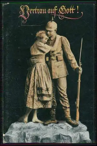 6x AK 1.WK Auf Wiedersehen Soldatenliebe Abschiedsszene 5863 1-6 - Feldpost 1916