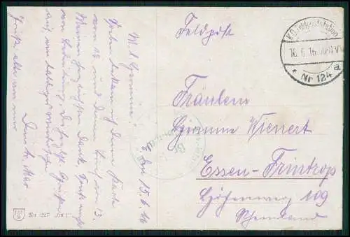 6x AK M. Gillis In Eis und Schnee Serie 222-227 Feldpost 1916 n. Essen Frintrop