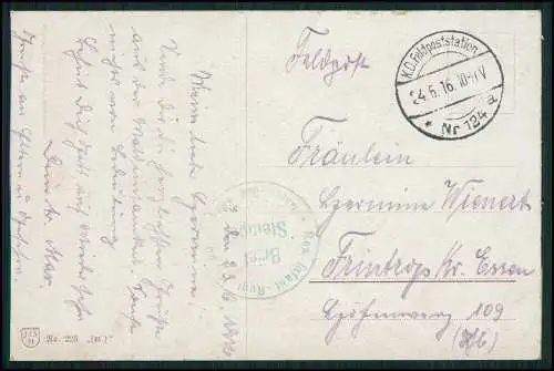 6x AK M. Gillis In Eis und Schnee Serie 222-227 Feldpost 1916 n. Essen Frintrop