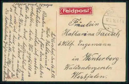 6x AK Liebesglück Soldatenliebe Abschied 1918 gel. Serie LP 1-6 Adlershof Berlin