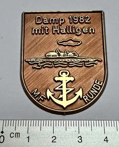 MF Marinefunker Treffen Damp mit Halligen 1982 Sticker Pin Kunststoffplakette