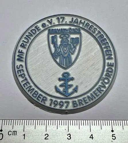 17. MF Marinefunker Treffen Bremervörde 1997 Sticker Pin Kunststoffplakette