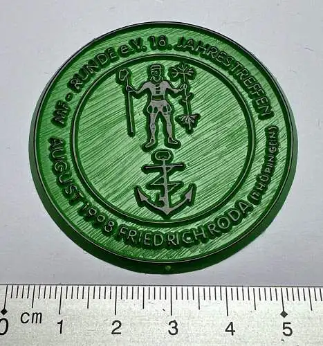 18. MF Marinefunker Treffen Friedrichroda 1998 Sticker Pin Kunststoffplakette
