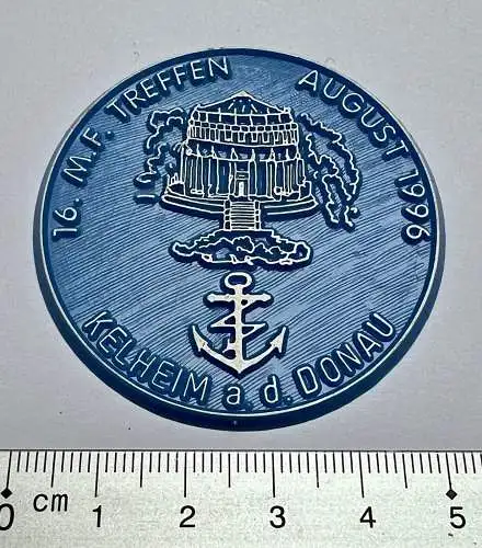 16. MF Marinefunker Treffen Kelheim Donau 1996 Sticker Pin Kunststoffplakette