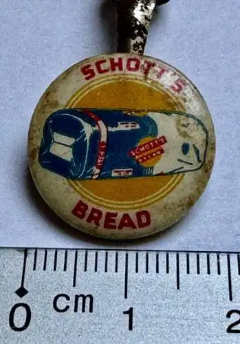 alte Werbung Schott's Bread Sunbeam Brot Chicago - Kleines Metallschild Aufsatz