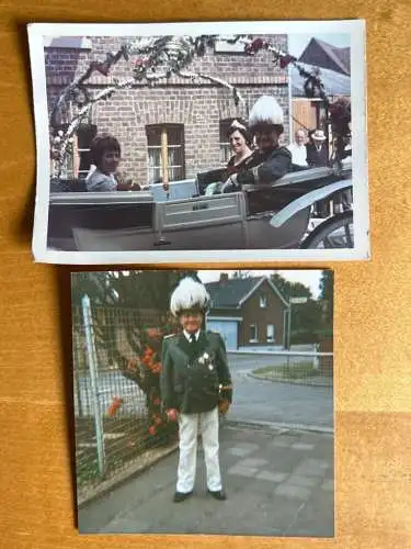 Schützenkönig Königsärmelband von 1965 Sebastianus und Jahreszahl u. Belegfoto