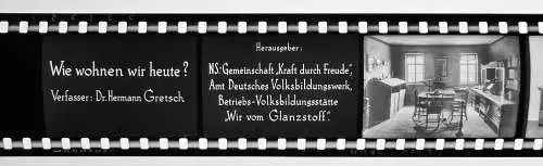 35x Dia 1933-39 kompletter Film- Wie Wohnen wir heute Möbel Wohnzimmer Tisch uvm