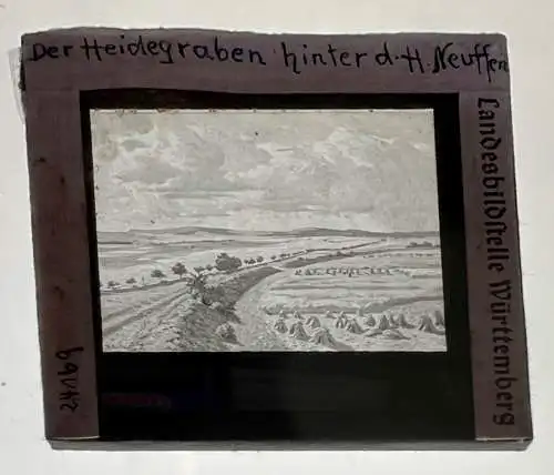 Dia 1936 Neuffen Heide Bauerloch zur Burg Hohenneuffen 5 x 5 cm Landesbildstelle