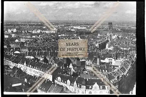 Foto Köln 1944-46 Luftbild auf Stadt Häuser Gebäude