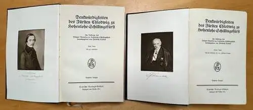 2 Bände - Denkwürdigkeiten des Fürsten Chlodwig zu Hohenlohe Schillingsfürst