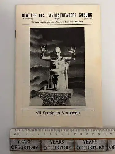 Heft 10 März 1976 - Blätter des Landestheater Coburg - mit Spielplan Vorschau