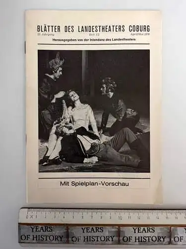 Heft 1/2 A./Mai 1976 - Blätter des Landestheater Coburg - mit Spielplan Vorschau