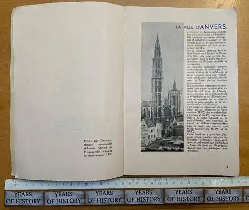 Les avantages du port d'Anvers Frankreich 1935 in französischer Sprache