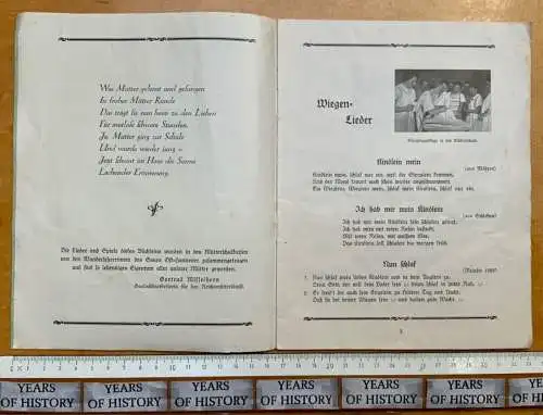 Heft - Mutters Lieder und Spiele für ihre Kinder - 1936 Mütterdienst Hannover