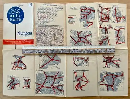 BZ-Karte 47 Nürnberg Bamberg Würzburg Rothenburg o.T. Crailsheim 1 : 250.000