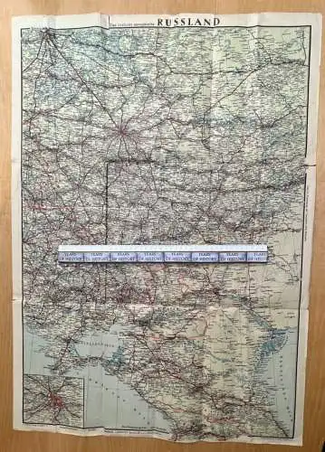 Landkarte Das Östliche europäische Russland Koch Opitz Eisenbahn Verkehrsatlas
