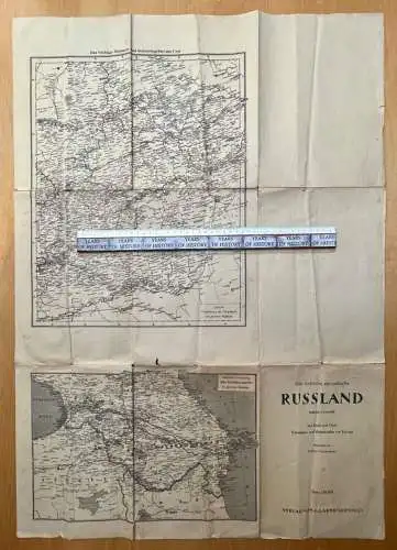 Landkarte Das Östliche europäische Russland Koch Opitz Eisenbahn Verkehrsatlas