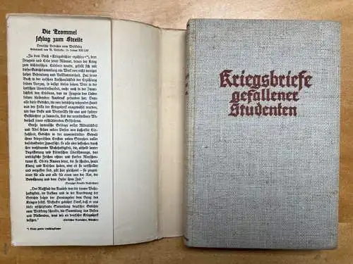 Kriegsbriefe gefallener Studenten - mit Schutzumschlag - 1928 Philipp Witkop