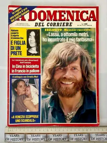 ZEITSCHRIFT - LA DOMENICA DEL CORRIERE  -  1986 - Reinhold Messner Bergsteiger
