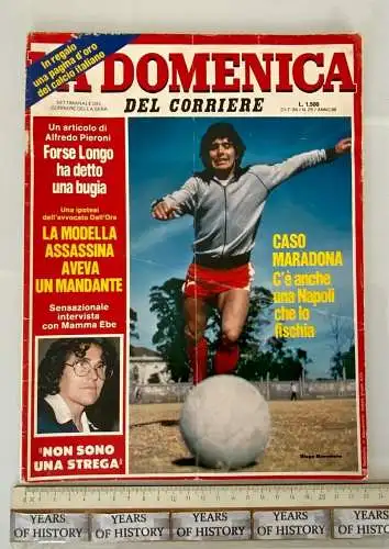 ZEITSCHRIFT - LA DOMENICA DEL CORRIERE  -  1986 - Diego Maradona Napoli Fußball