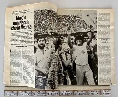 ZEITSCHRIFT - LA DOMENICA DEL CORRIERE  -  1986 - Diego Maradona Napoli Fußball