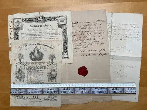 Dokumente handschriftlich ab 1858 Kirche und vieles mehr
