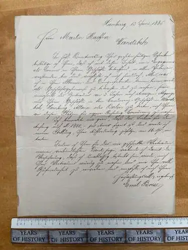 Dokumente handschriftlich ab 1862  Familie Haeffner Fabrikbesitzer aus Nürnberg